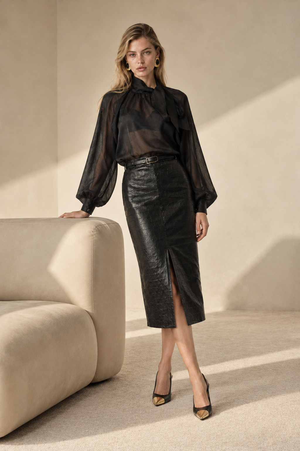 Пола VITTORIA от PU кожа с крокодилски релеф